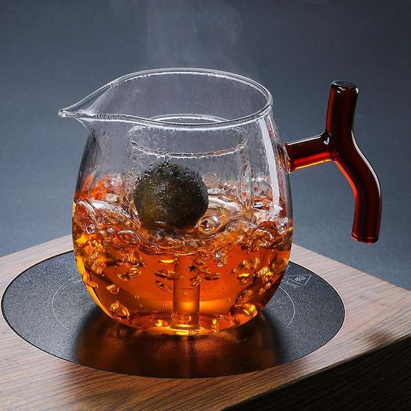 Teapot, with Strainer, Transparent Teapot High Temperature Glass, 1