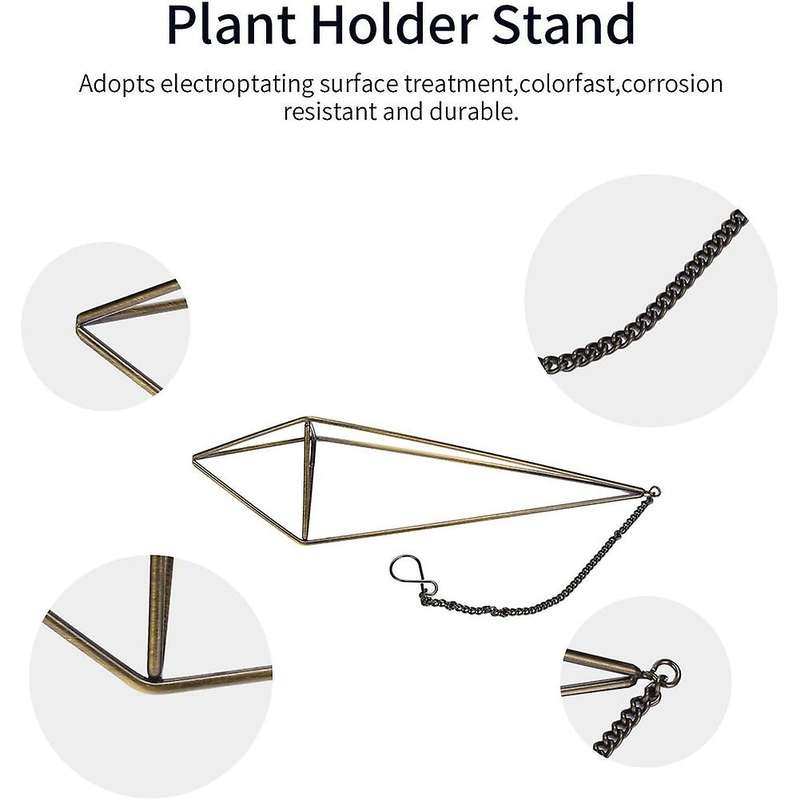 Sets Of 3 Geometric Air Plant Holder Bronze,himmeli for Tillandsia