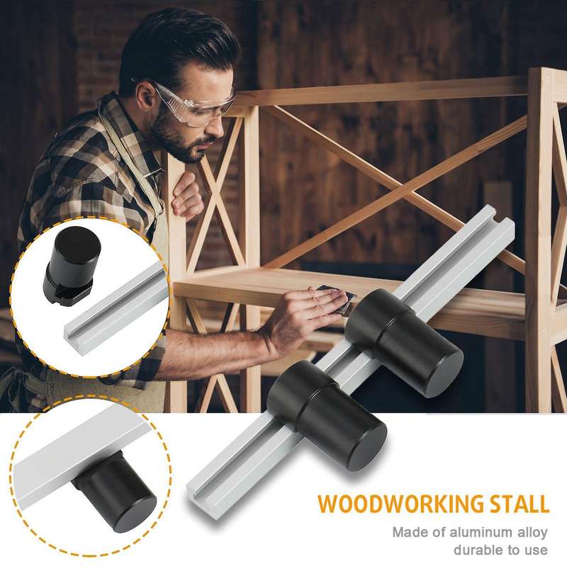 2 Pack Planing Stop Bench Dogs Clamp for T-track Woodworking Diy