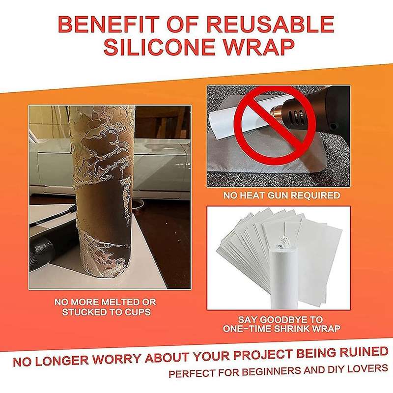 Silicone Wrap for Sublimation Tumblers 20oz for Clamp Fixture A