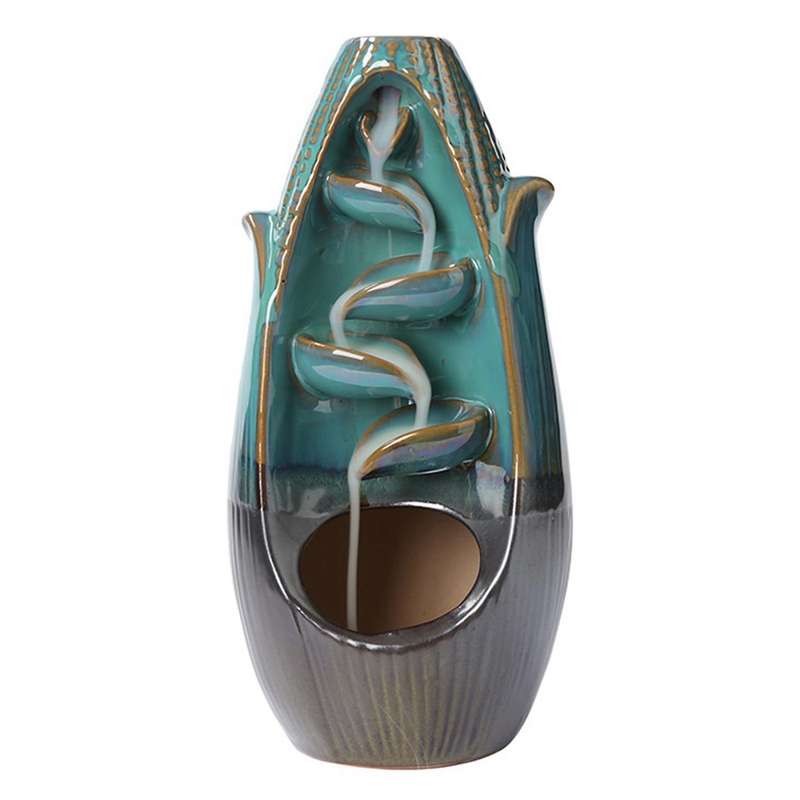 Waterfall Incense Holder Ornament Backflow Censer Holder for Home A