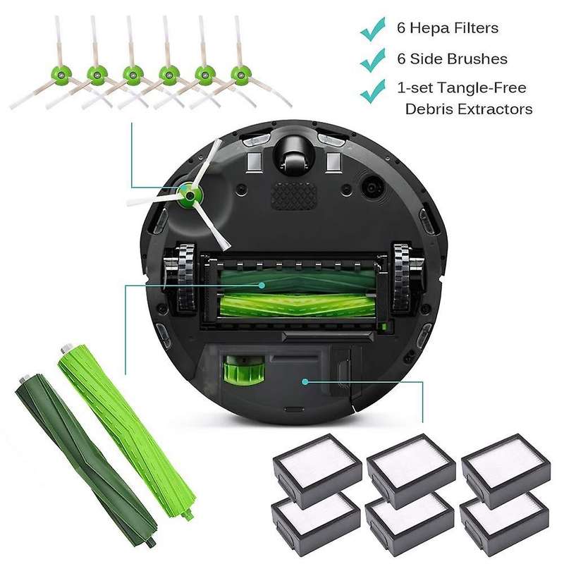 Hepa Filters Side Brushes Roller Brushes Replacement for Irobot