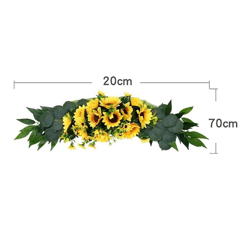 Floral Swag Sunflower Wreath for Door Wedding Party Home Decoration