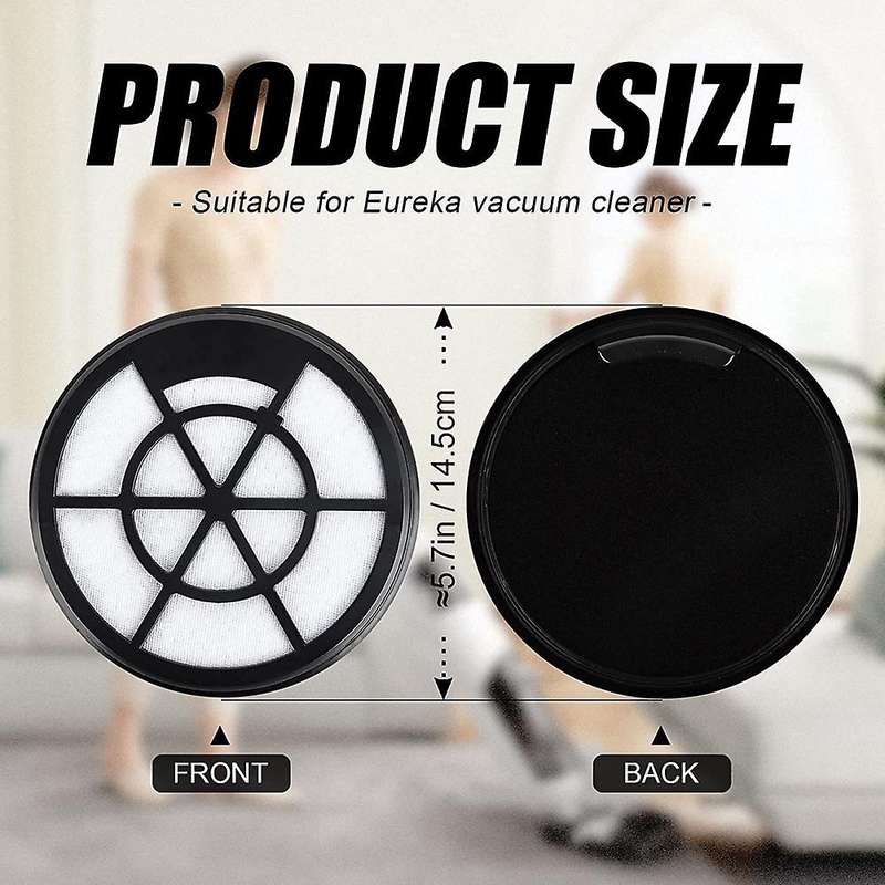 4 Pack Filters Compatible for Eureka Bagless Canister Vacuum Cleaner