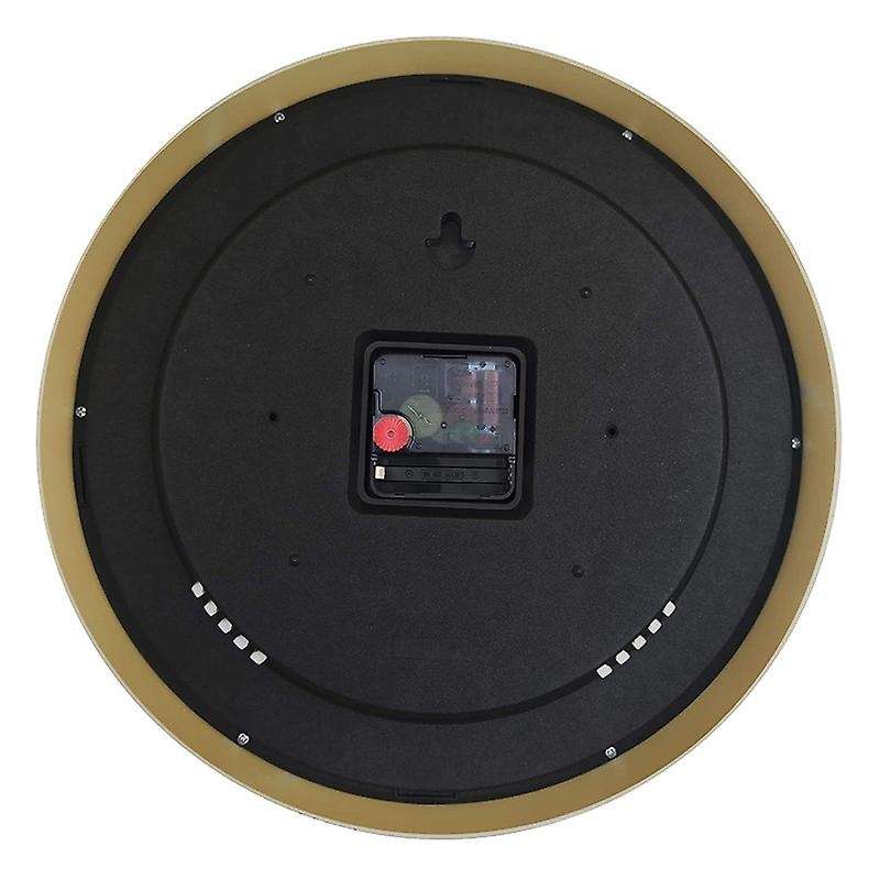 Modern Non Ticking Wall Clock,silent Round Quartz Wood Grain Wall