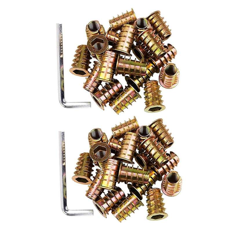 100pcs M6 X 15mm Furniture Screw In Nut Threaded