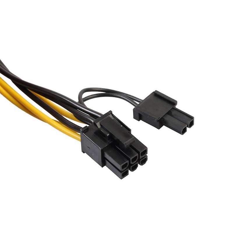 6pcs Pcie 6pin to 8pin(6+2) Male to Male Pci-e Power Cable for Mining