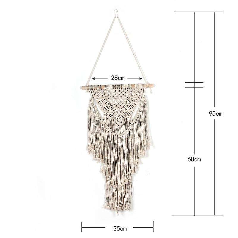 Macrame Wall Hanging Hand Woven Art Macrame Tapestry with Tassel