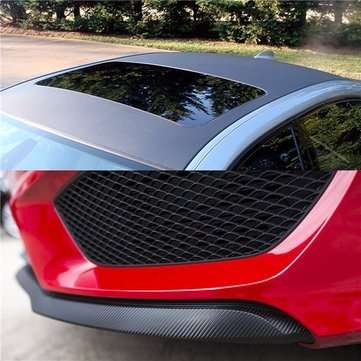 3D Carbon Fiber Vinyl Car Wrap Sheet Roll Film Sticker Decal DIY 100"x12" Black