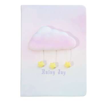 3D Embossed Notebook Cute Star Cloud Diary Journal Business Notepad Hand Painted Sched... (TYPE: #1)