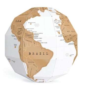 3D DIY Scratch Globe Stereo Assembly Scratch Globe Tellurion Set World Map Travel Geography Teaching