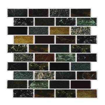 3D Epoxy Vinyl Wall Sticker DIY Bricks Kitchen Backsplash Removable Waterproof (STYLE: #2)