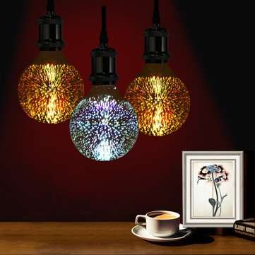 3D Fireworks E27 G80 LED Retro Edison Decorative Light Lamp Bulb AC85-265V (COLOR.: WARMWHITE)