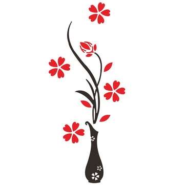 3D Flower DIY Mirror Wall Decals Stickers Beautiful Art Paper Home Room Vinyl Decorations