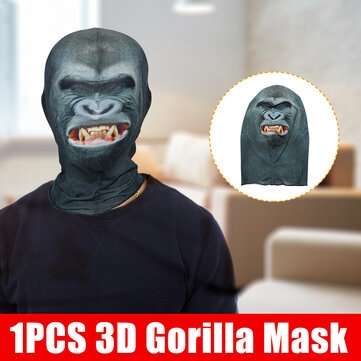 3D Gorilla Pattern Polyester Fleece Animal Character Mask Halloween Scary Mask (STYLE: 2)
