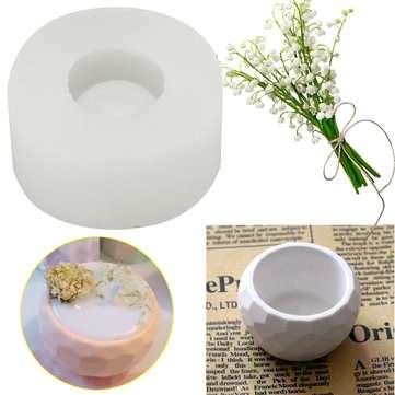 3D Handmade Silicone Candle Soap Flower Pot Mould Casting Concrete Cup Mould