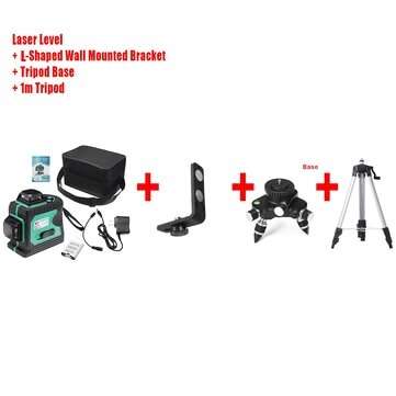 3D Green Auto Laser Level 12 Lines 360 Horiz... (TYPE: LASERLEVELL-SHAPEDUPPERWALLSHELFBASETRIPOD)