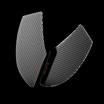3D Motorcycle Tank Sticker Gel Oil Gas Decals Protector Carbon Fiber/Transparent... (COLOR.: CARBON)