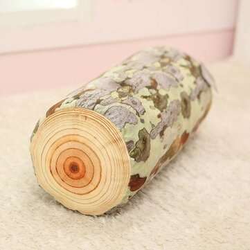 3D Novelty Stump Log Wood Throw Pillow Sycamore Tree Cushion Home Office Car Soft D... (PATTERN: 03)