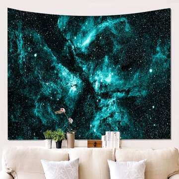 3D Print Tapestry Wall Hanging Green Magic Galaxy Decorative Wall Carpet Bed ... (SIZE 3: 150*100CM)