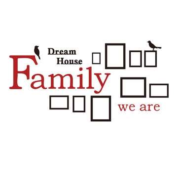 3D Photo Frame Wall Sticker Family Dream House Decoration Art Office Home Decor (SIZE 4: 150*76CM)