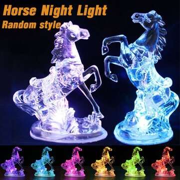 3D RGB LED Desk Lamp Illusion Night light Horse Ornament For Home Car Party Wedding