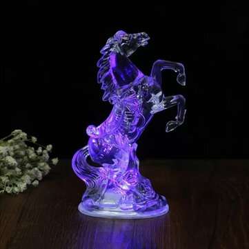 3D RGB LED Desk Lamp Illusion Night light Horse Ornament For Home Car Party Wedding