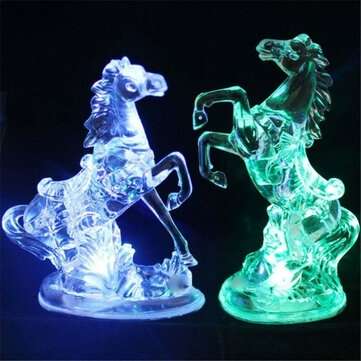 3D RGB LED Desk Lamp Illusion Night light Horse Ornament For Home Car Party Wedding