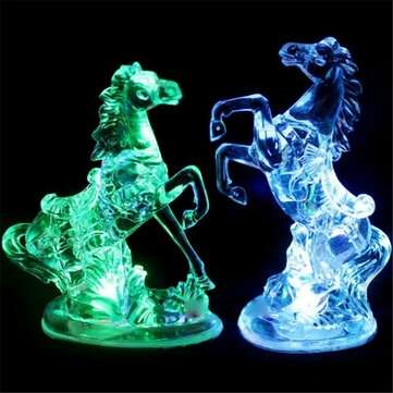 3D RGB LED Desk Lamp Illusion Night light Horse Ornament For Home Car Party Wedding