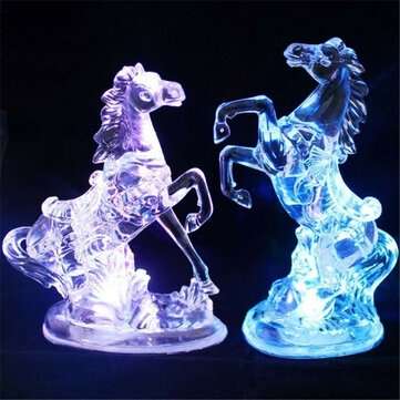 3D RGB LED Desk Lamp Illusion Night light Horse Ornament For Home Car Party Wedding