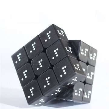 3D Relief Braille Magic Cube 3x3x3 Fingerprint Learning Education Puzzle Magic Cube for Children Adu