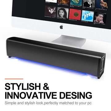 3D Surround Soundbar Channel 2.0 Speaker Wired Computer Speakers Stereo Subwoofer Soundbar for Lapto
