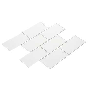 3D Tile Wall Sticker White Self-Adhesive Decal Home Kitchen Bathroom Mural Decoration