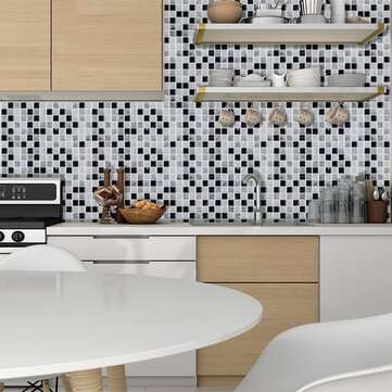 3D Wall Stickers Kitchen Tile Bathroom Removable Self-adhesive Waterproof Cover Faux Brick