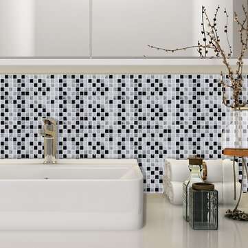 3D Wall Stickers Kitchen Tile Bathroom Removable Self-adhesive Waterproof Cover Faux Brick