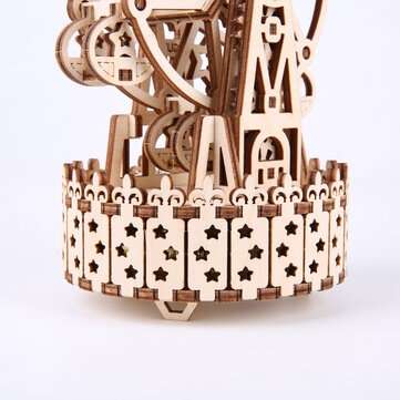 3D Wooden Ferris Wheel Puzzle Music Box DIY Assembly Toys Creative Gift