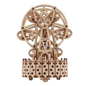 3D Wooden Ferris Wheel Puzzle Music Box DIY Assembly Toys Creative Gift