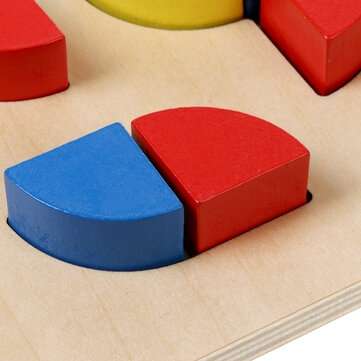 3D Wooden Geometric Blocks Geometric Shapes Puzzle Kids Brain Development Early Educational Toys for
