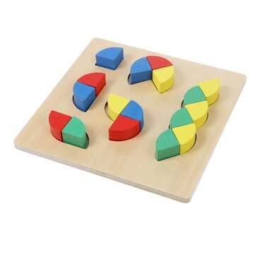 3D Wooden Geometric Blocks Geometric Shapes Puzzle Kids Brain Development Early Educational Toys for