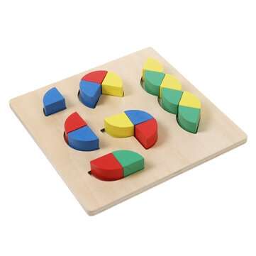 3D Wooden Geometric Blocks Geometric Shapes Puzzle Kids Brain Development Early Educational Toys for
