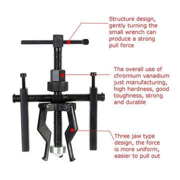 3-Jaw Inner Bearing Puller Tool Kit Inner Hole Bearing Pull Maintenance