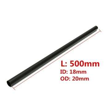 3K 18mm x 20mm x 500mm Roll Wrapped Carbon Fiber Tube