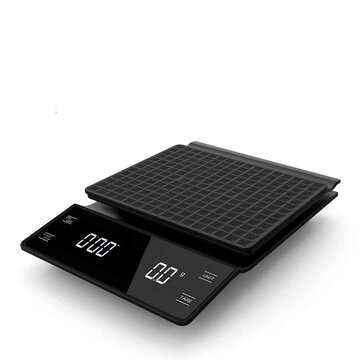 3kg/0.1g Sensitive Touch Kitchen Scale With Timer For Pour Over And Drip Coffee With LED Display