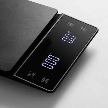 3kg/0.1g Sensitive Touch Kitchen Scale With Timer For Pour Over And Drip Coffee With LED Display