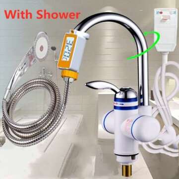 3KW 3 Seconds Instant Electric Shower Water Heater Tankless Electric ... (TYPE2: )