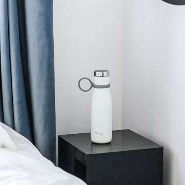 3Life 108 Smart LED TEMP Display Magnetic Charging 400ML Vacuum Fask Portable Ins... (COLOR1: WHITE)