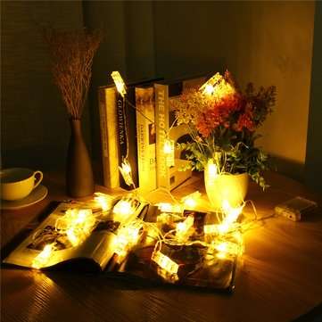 3M 20LED Holder Clip Fairy Sliver Wire String Light Battery Christmas Party Holiday Decor
