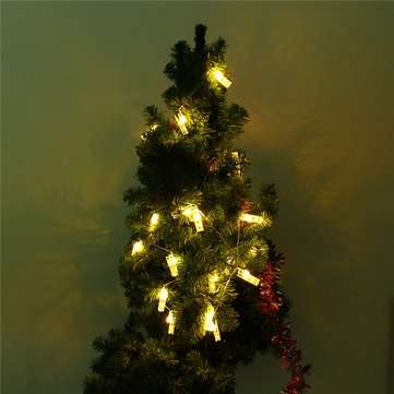 3M 20LED Holder Clip Fairy Sliver Wire String Light Battery Christmas Party Holiday Decor