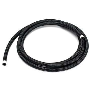 3m Long AN6-6AN Nylon Braided Hose Black Stainless Steel Oil Fuel Line Hose
