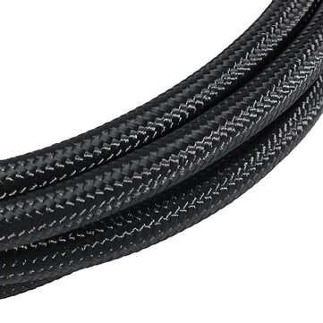 3m Long AN6-6AN Nylon Braided Hose Black Stainless Steel Oil Fuel Line Hose